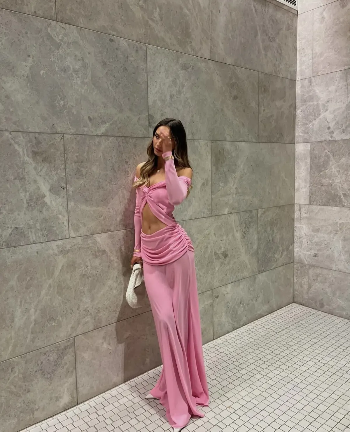 Natalie Rolt Emily Maxi Gown Candy Pink Size 0 / AU 6 - Image 1