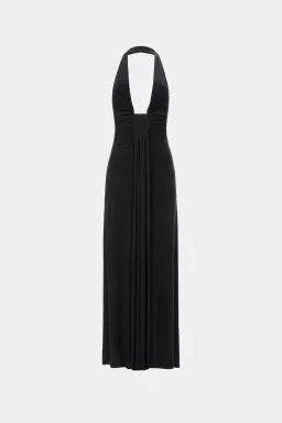MISHA Jennifer Cupro Maxi Dress Black Size 6/XS for rent on The Volte - image 5