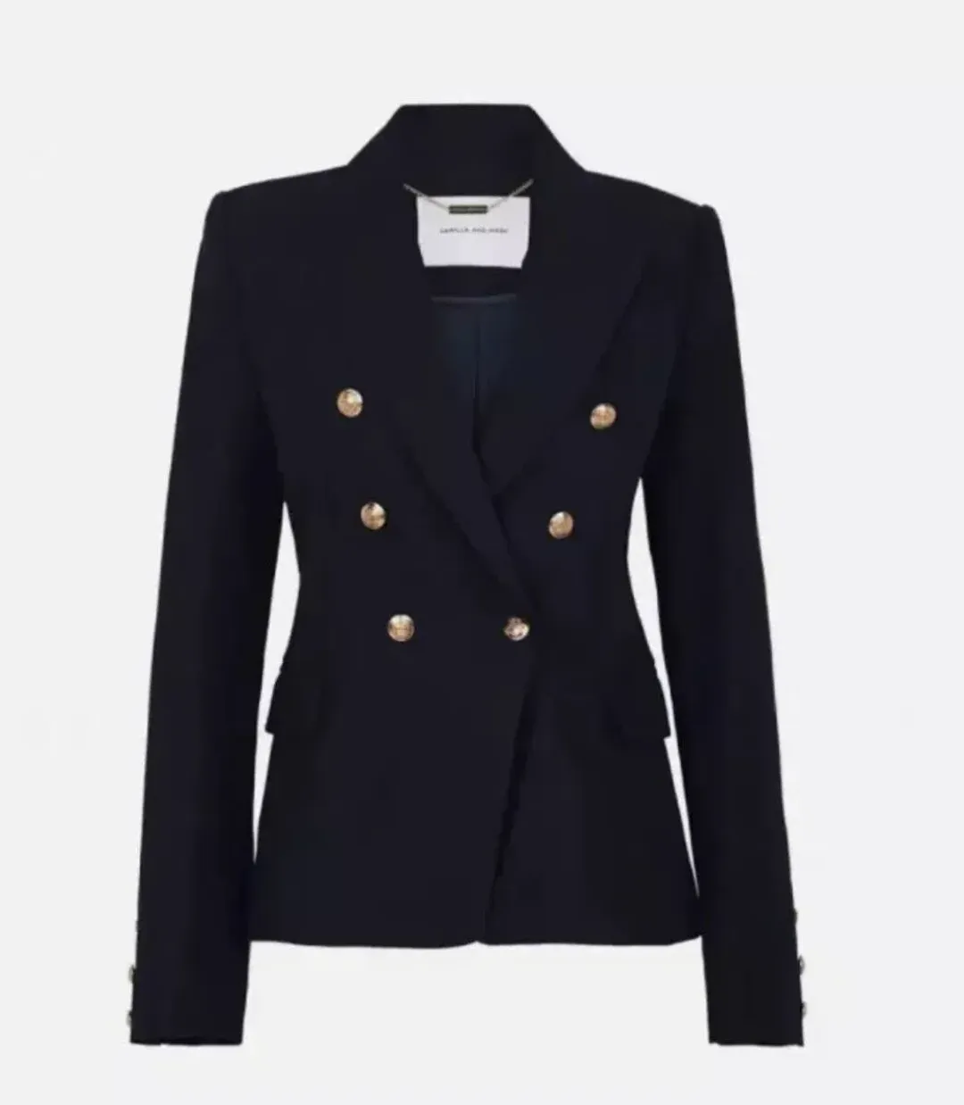 Camilla and Marc Dimmer Blazer Jacket Black Size 6 for rent on The Volte - main image