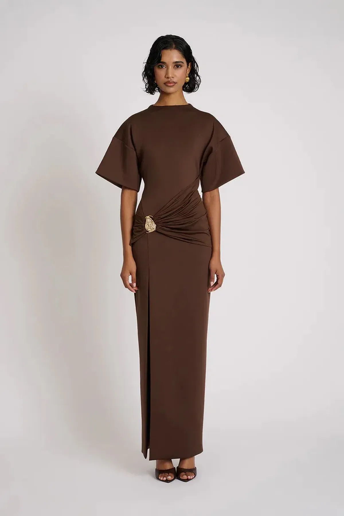 Eliya The Label Aldo Dress Brown Size AU 10 for rent on The Volte - main image