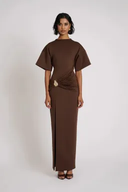 Eliya The Label Aldo Dress Brown Size AU 10 for rent on The Volte - image 1