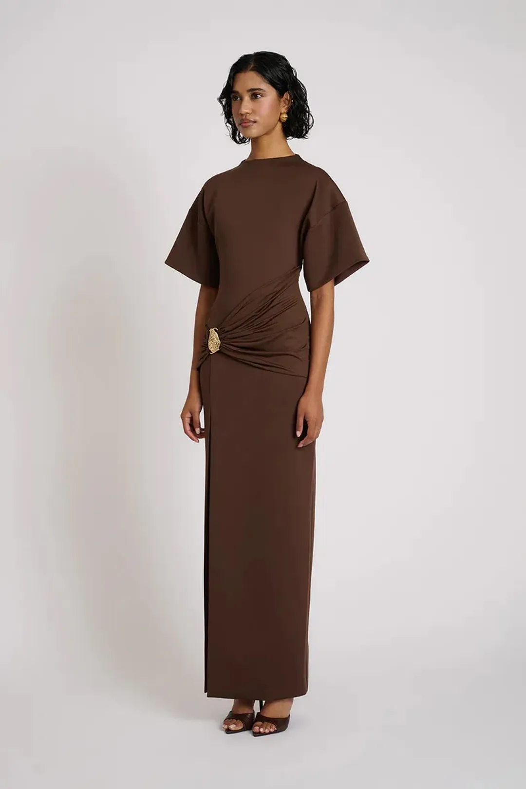 Eliya The Label Aldo Dress Brown Size AU 10 for rent on The Volte - main image