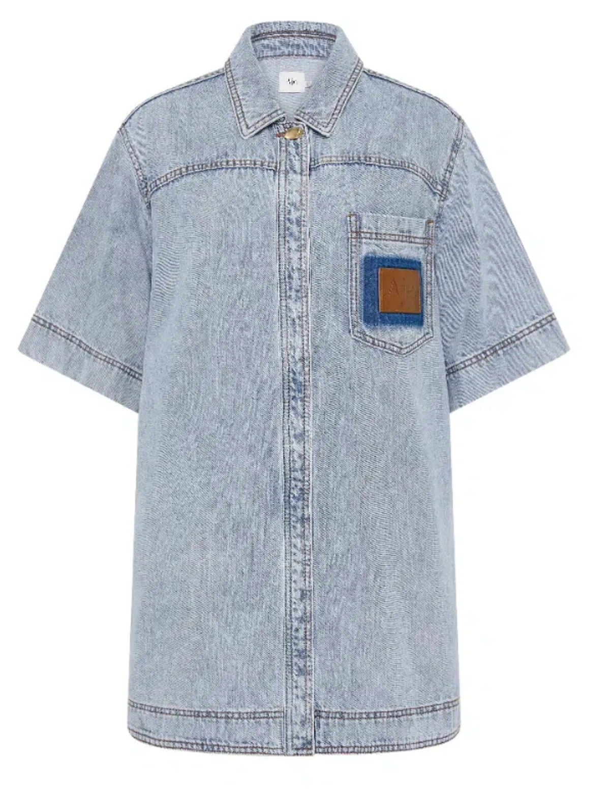 Aje Aura Denim Mini Tunic Dress Size AU 12 - Image 2