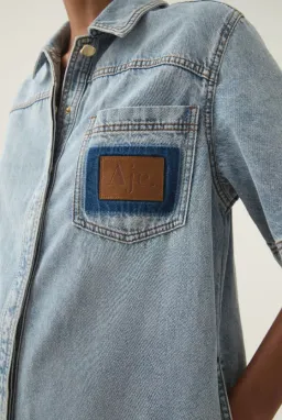 Aje Aura Denim Mini Tunic Dress Size AU 12 for rent on The Volte - image 3