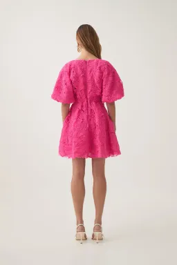 Aje Florential Mini Swing Dress in Azalea Pink Size 16 for rent on The Volte - image 3