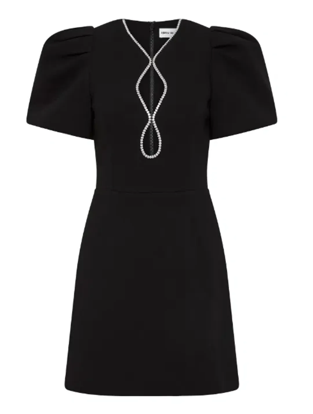 Rebecca Vallance Estella Puff Sleeve Mini Dress Black Size AU 4 for rent on The Volte - main image