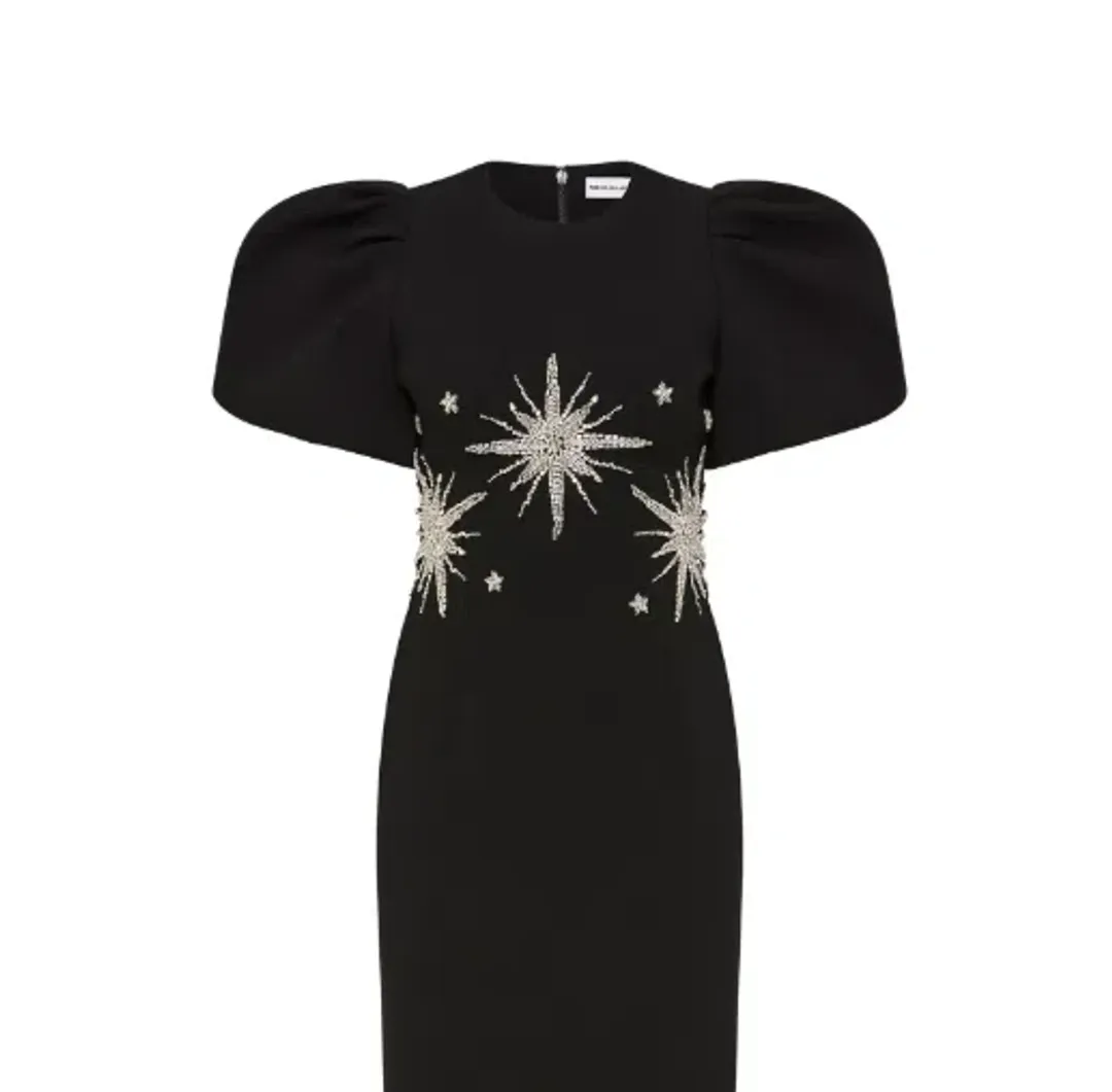 Rebecca Vallance Estella Mini Dress Black/Beaded Size 6 for rent on The Volte - main image
