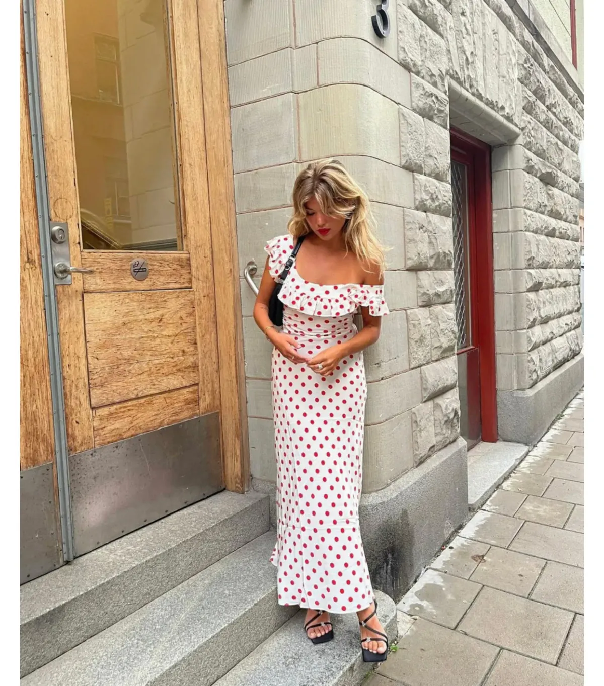 Realisation Par Claudia Maxi Dress in Super Dot Size AU 8 - Image 1