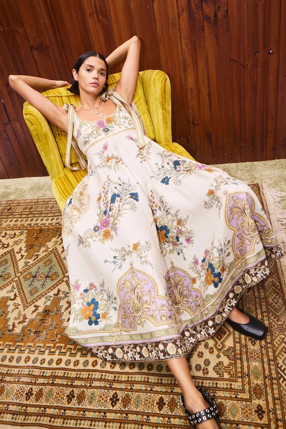 Alemais Antoinette Ballet Sundress Midi Dress Multi Size 12 - Image 2