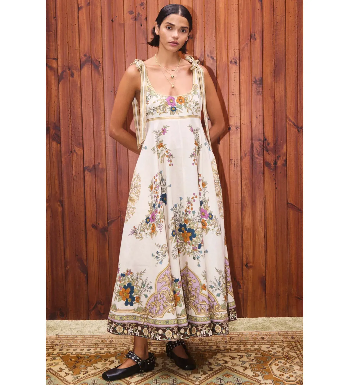 Alemais Antoinette Ballet Midi Sundress in Ivory Size AU 8 - Image 1