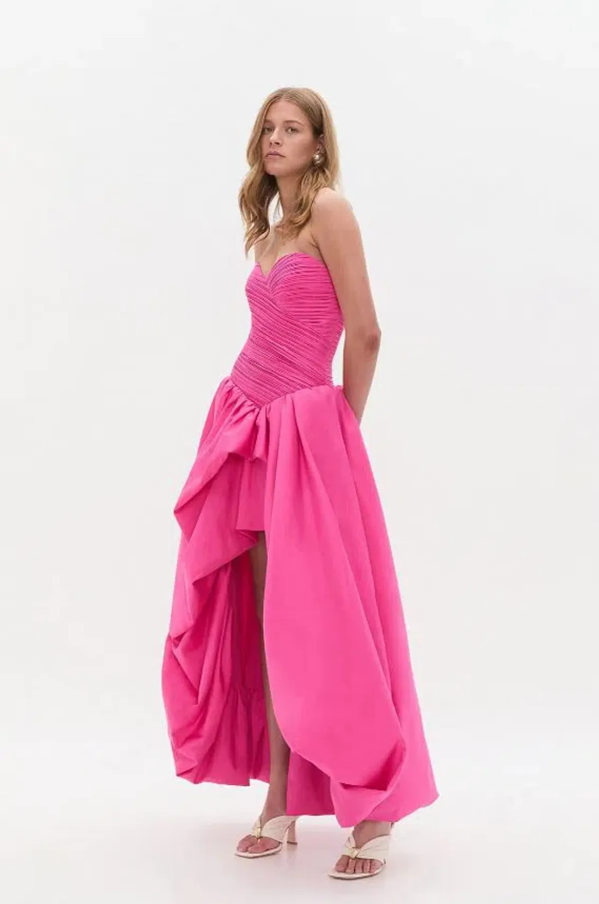 Aje Estelle Gown Cerise Maxi Pink Size AU 6 - Image 2