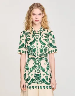 Sandro Lavandou Dress Floral Print Size AU 10 for rent on The Volte - image 2