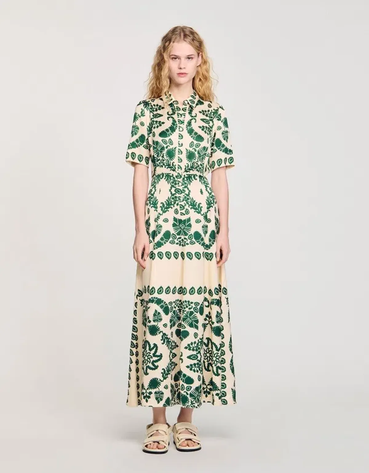 Sandro Lavandou Dress Floral Print Size AU 10 - Image 4