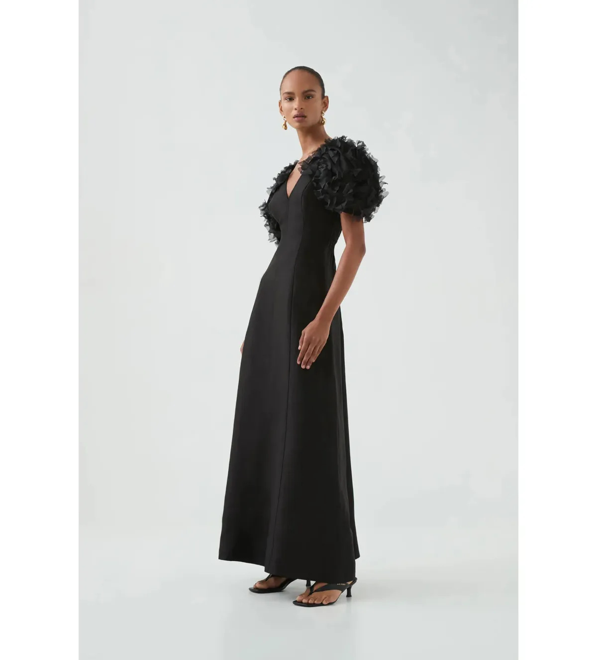Aje Muse Midi Dress in Black AU 6 - Image 2