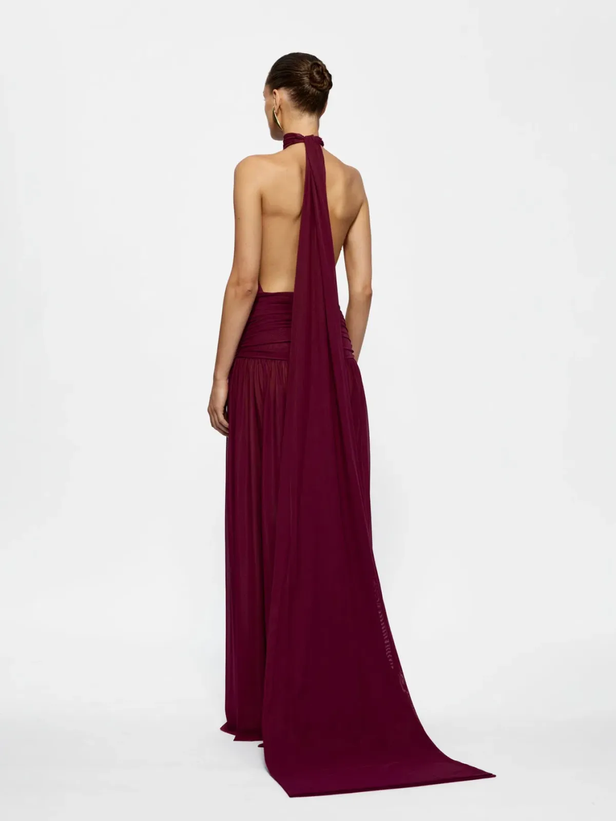 Effie Kats Verity Gown Maxi Dress in Burgundy Size L / AU 12 - Image 3