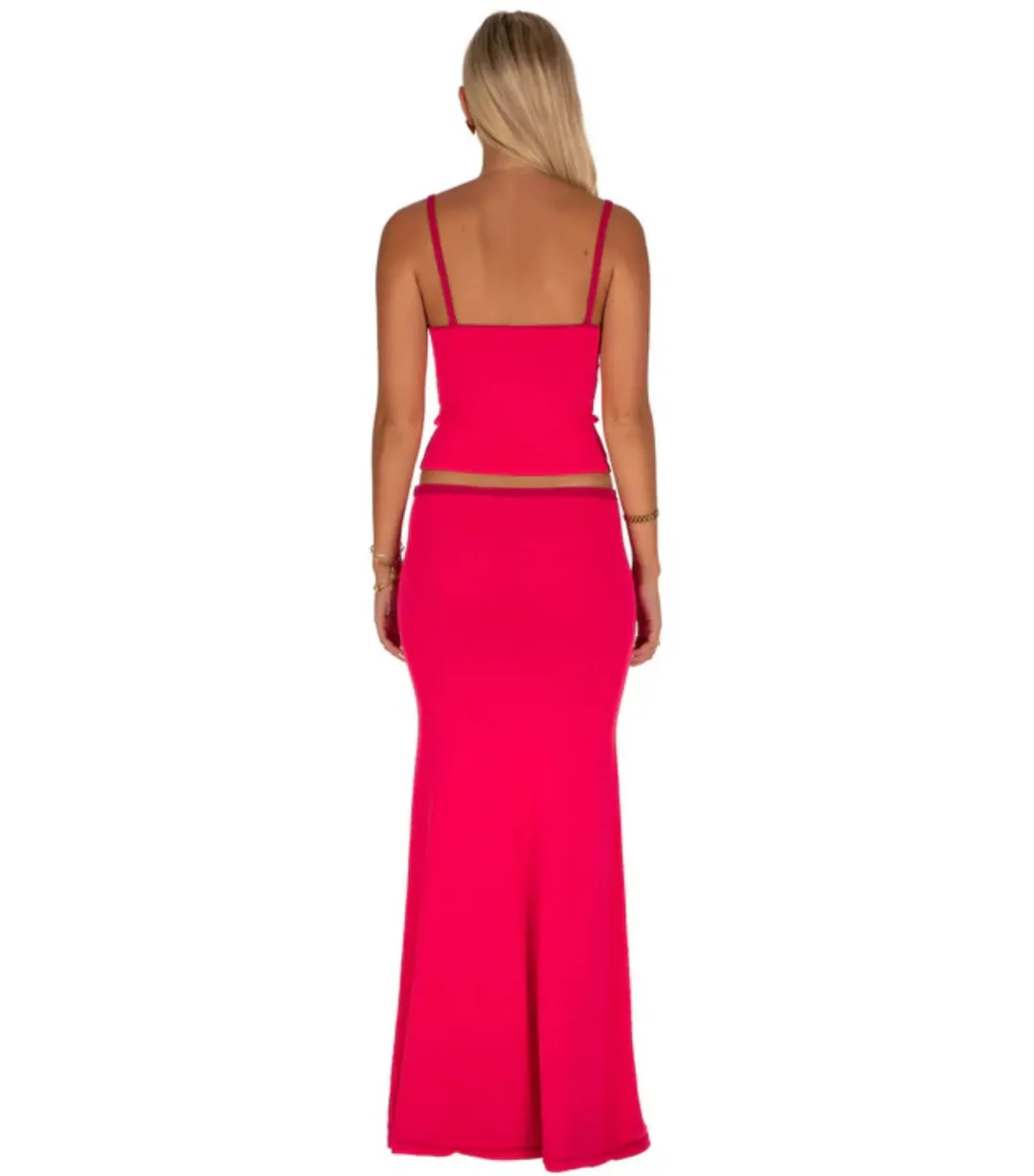 I am Delilah Lilly Tank and Maxi Skirt Set Red Size XS for rent on The Volte - main image