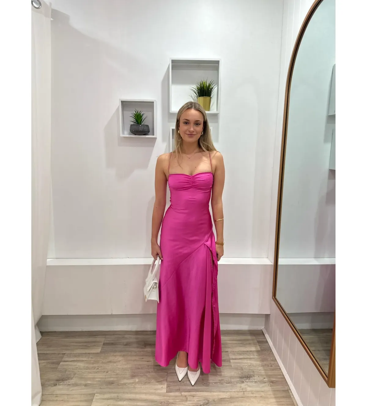 HNTR The Label Gaia Gown Pink Size AU 8 for rent on The Volte - main image