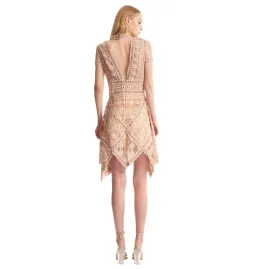Thurley Merry Go Round Mini Dress Nude Size 10 for rent on The Volte - image 1