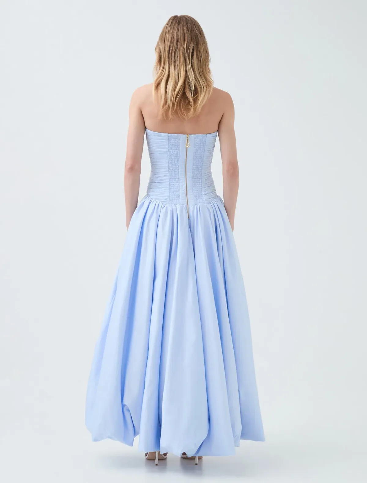 Aje Violette Bubble Hem Maxi Dress in Pearl Blue Size 12 - Image 2