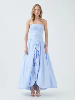 Aje Violette Bubble Hem Maxi Dress in Pearl Blue Size 12 for rent on The Volte - image 1