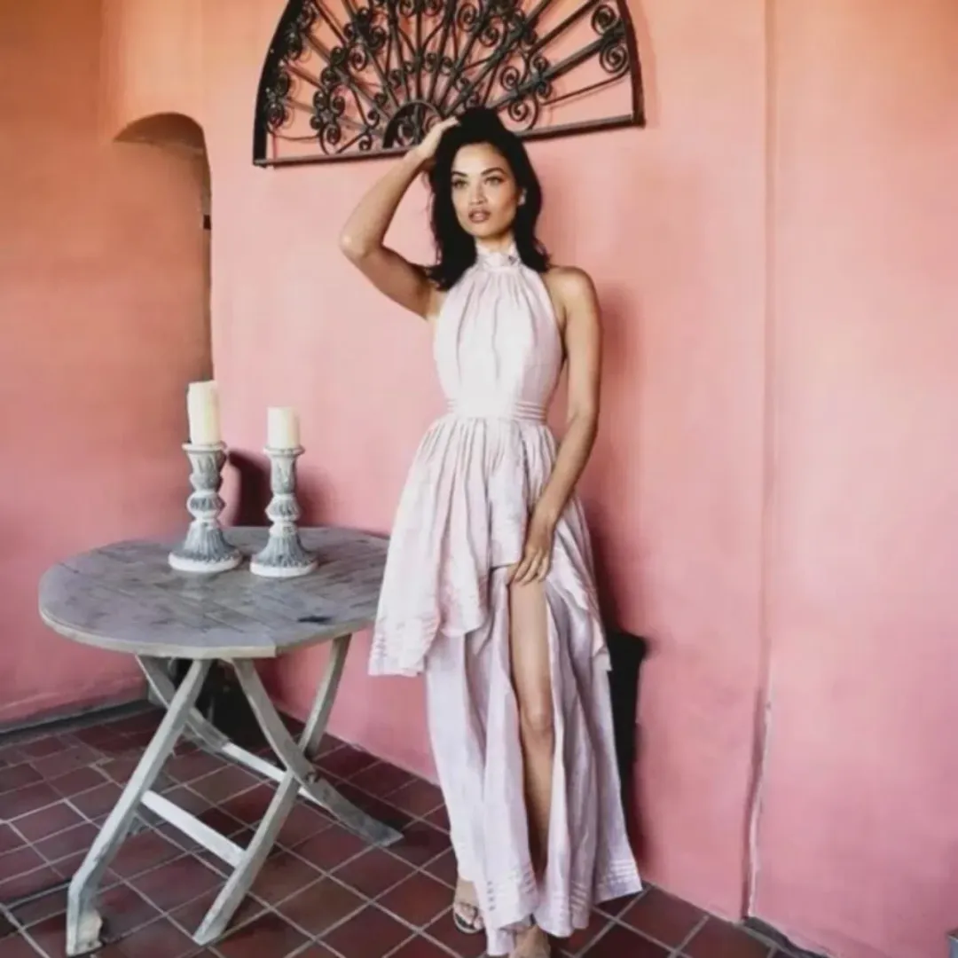 AJE Sienna Maxi Gown Dress Blush Pink Size AU 10 for rent on The Volte - main image