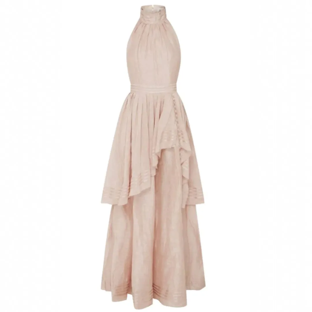 AJE Sienna Maxi Gown Dress Blush Pink Size AU 10 for rent on The Volte - main image