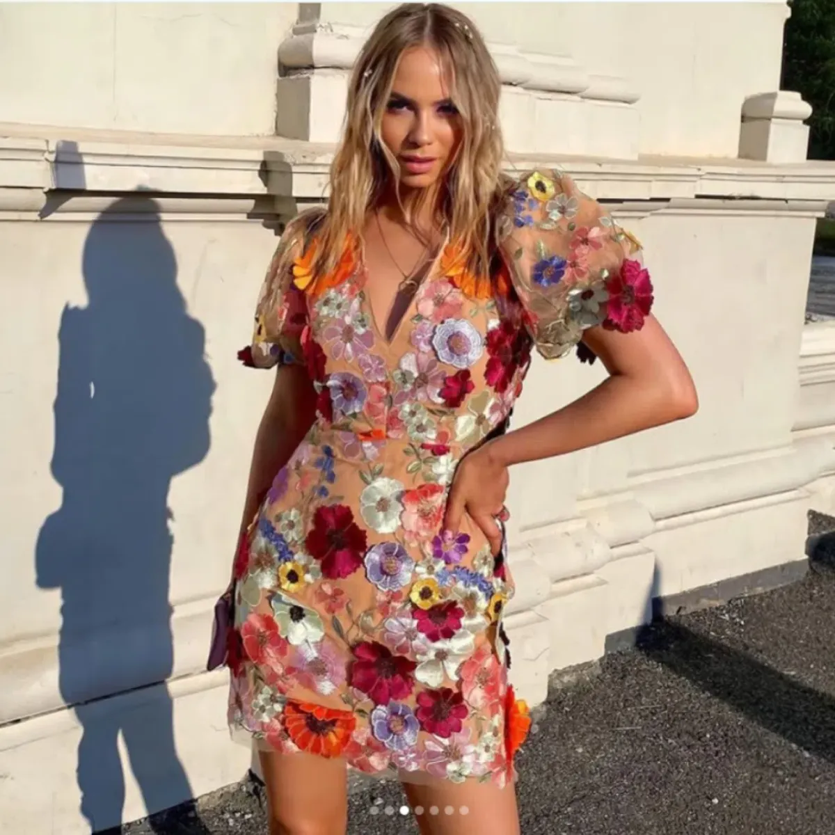 ELLIATT Rosalind 3D Floral Mini Dress Size AU 6 (XS) - Image 4