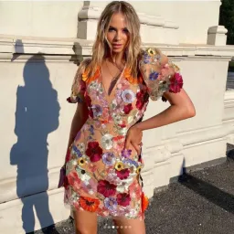 ELLIATT Rosalind 3D Floral Mini Dress Size AU 6 (XS) for rent on The Volte - image 4