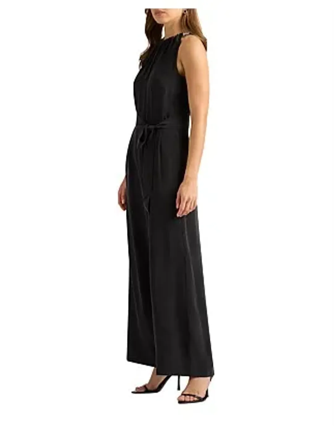 David Lawrence Gisele Silk Jumpsuit Black Size 14/L for rent on The Volte - main image