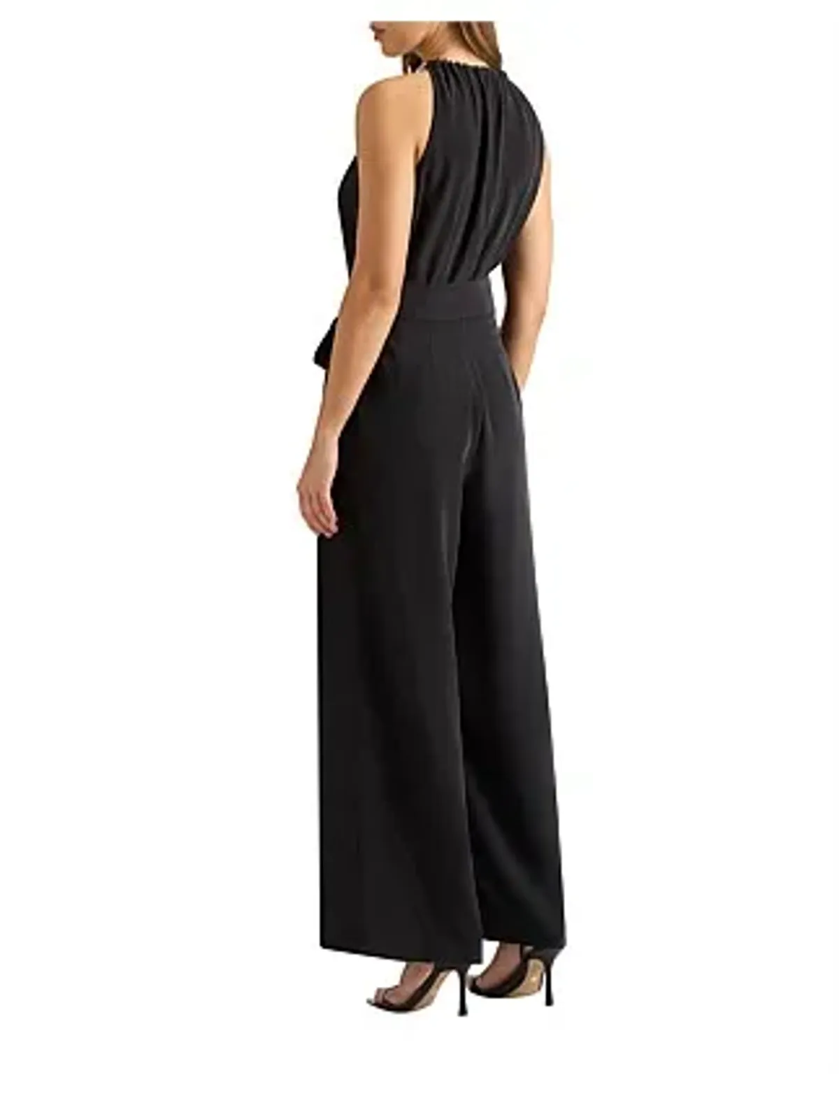 David Lawrence Gisele Silk Jumpsuit Black Size 14/L - Image 4