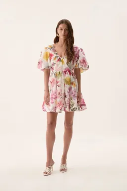 Aje Fleur Collage Mini Dress Floral Size AU 10 for rent on The Volte - image 1