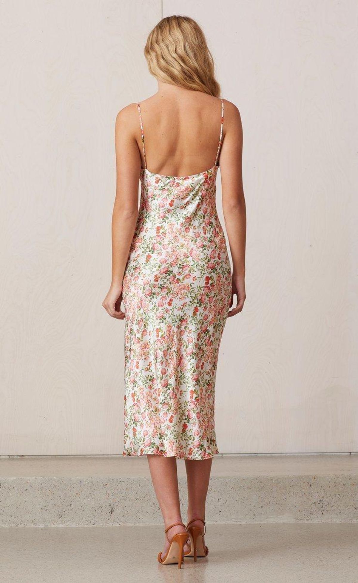 Bec & Bridge Pink Party Slip Dress Camellia Floral Print Size 6 - Image 2