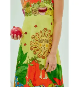 Alemais Tiger Day Midi Dress Multi Print Size AU 12 for rent on The Volte - image 5