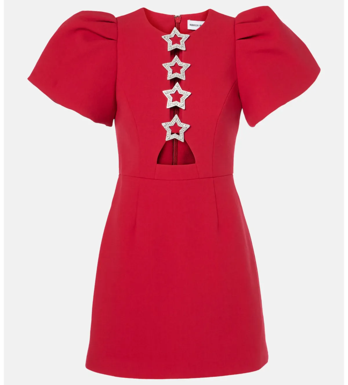 Rebecca Vallance Akari Puff Sleeve Mini Dress Red Size 12 for rent on The Volte - main image