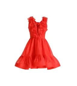 Zimmermann Lovestruck Garland Mini Dress Red Size AU 14 for rent on The Volte - image 4