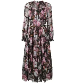 Zimmerman Charm Tiered Chiffon Midi Dress Size AU 10 for rent on The Volte - image 4