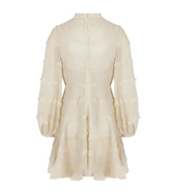 Zimmermann Ladybeetle Spliced Mini Dress Ivory Size 0 AU 8 for rent on The Volte - image 4