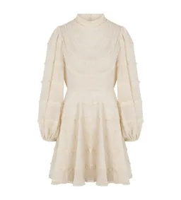 Zimmermann Ladybeetle Spliced Mini Dress Ivory Size 0 AU 8 for rent on The Volte - image 3