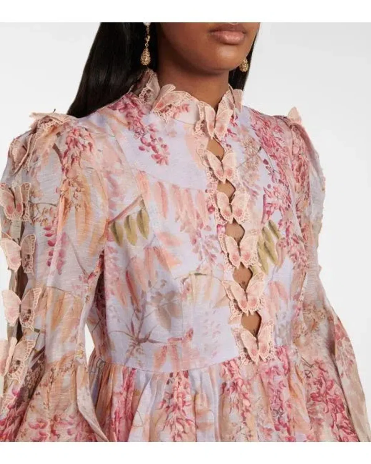 Zimmermann Botanica Butterfly Gown Pink Floral Size 2/AU 12 - Image 3