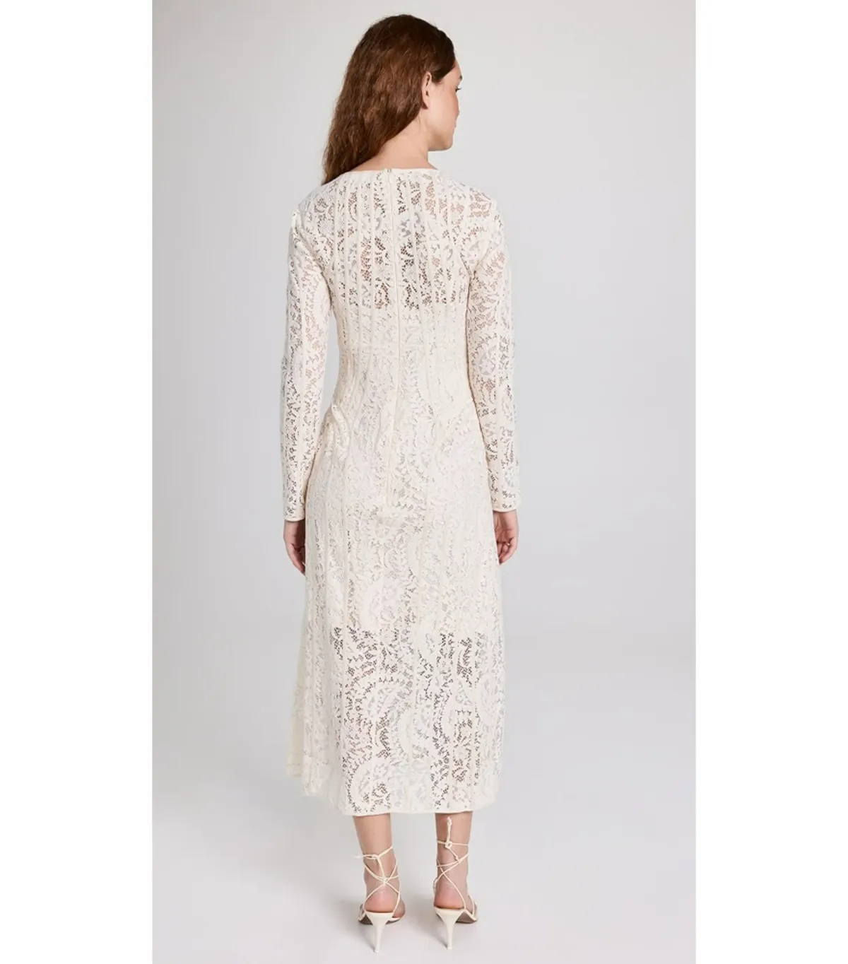 Zimmermann Devi Panelled Lace Midi Dress Ivory Size 2 / AU 12 - Image 3