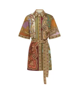 Alemais Clemenza Spliced Mini Dress Multi Print Size AU 16 for rent on The Volte - image 6