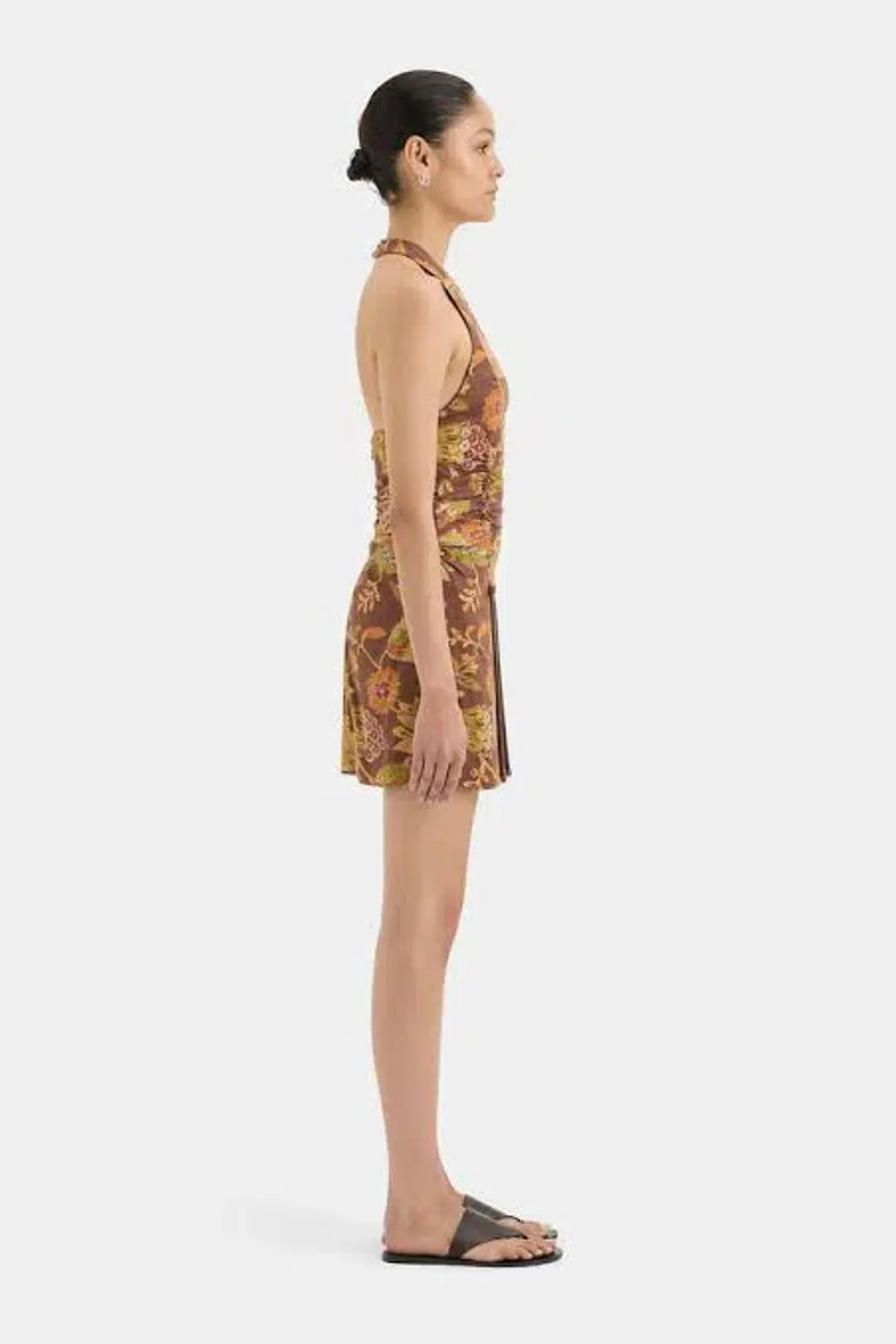 Sir the Label Josefina Corded Halter Mini Dress Print Size 1 / AU 8 for rent on The Volte - main image