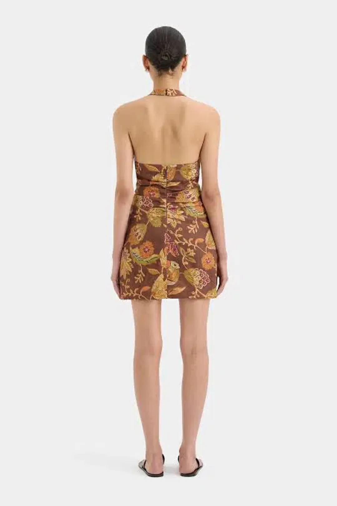 Sir the Label Josefina Corded Halter Mini Dress Print Size 1 / AU 8 for rent on The Volte - main image