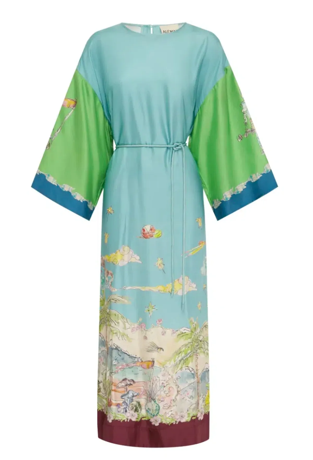 Alemais Daria Silk Midi Dress Multi Size 16 - Image 5