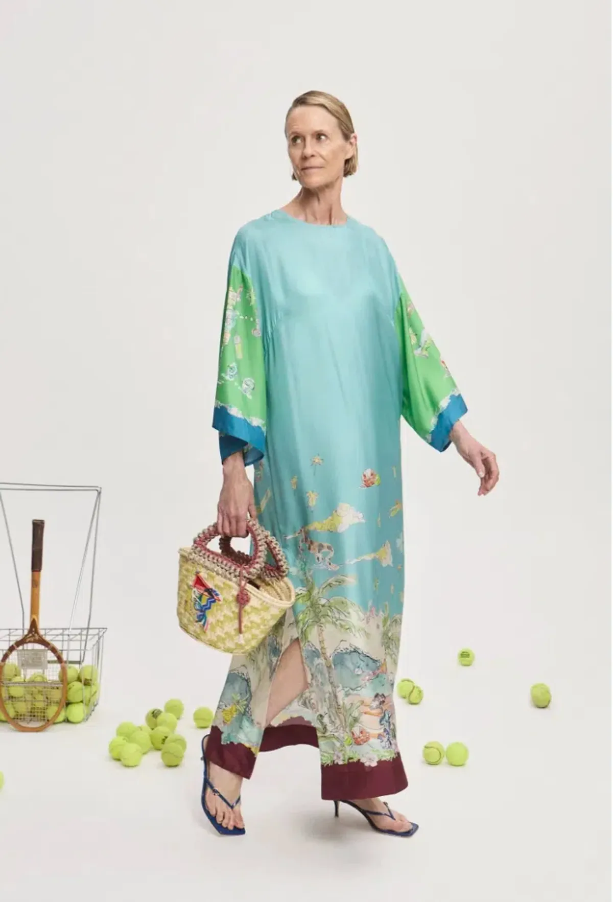 Alemais Daria Silk Midi Dress Multi Size 16 - Image 1