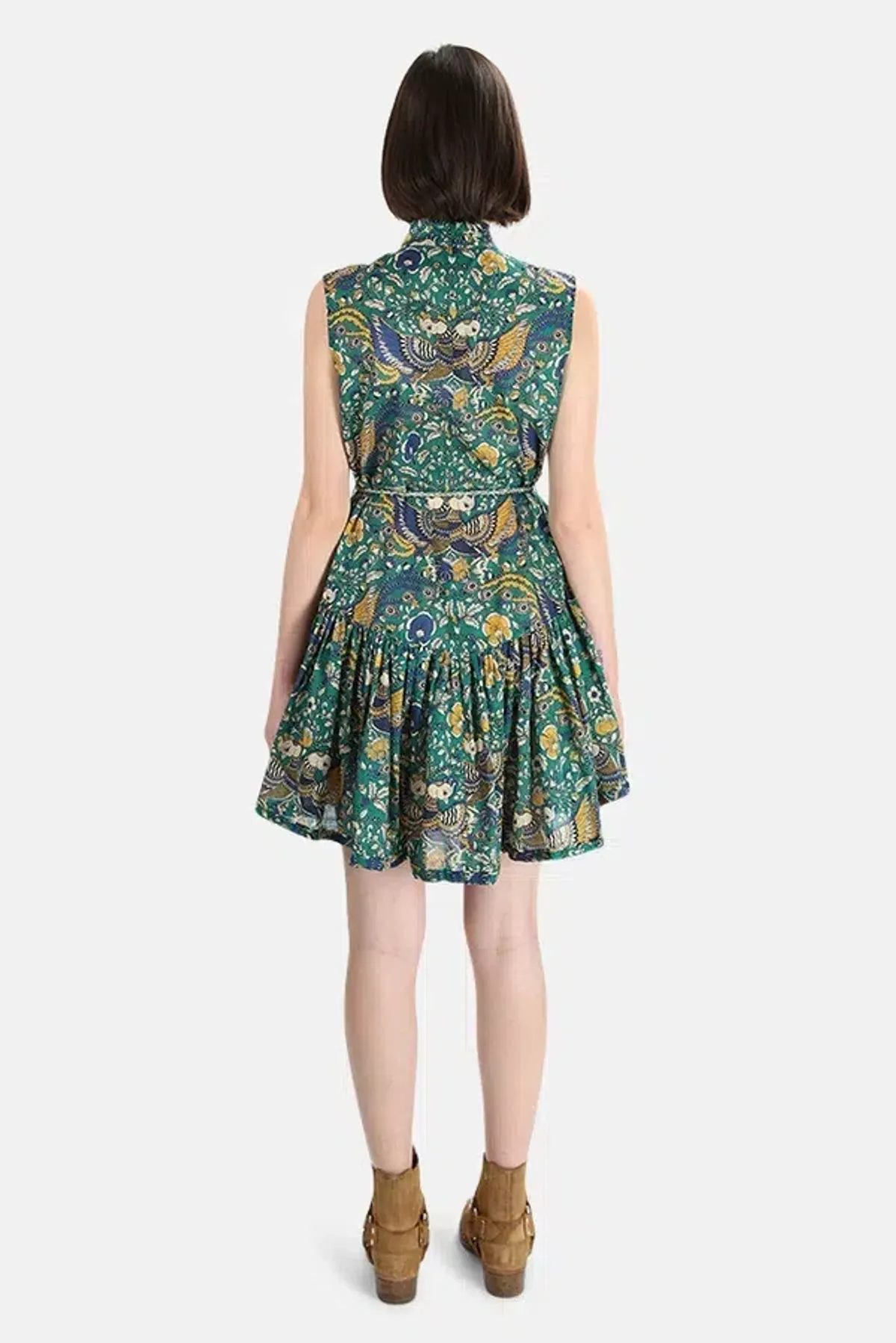 Zimmermann Edie Drop Waist Mini Dress Green Size AU 8 - Image 2