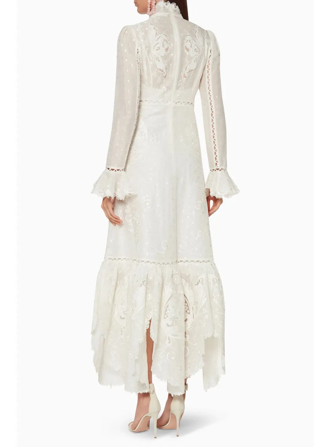 Zimmermann Super Eight Embroidered Maxi Dress in White Size 0 / AU 8 for rent on The Volte - main image