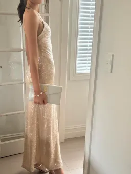 Manning Cartel Light Angles Slip Dress Gold Size 8 for rent on The Volte - image 8