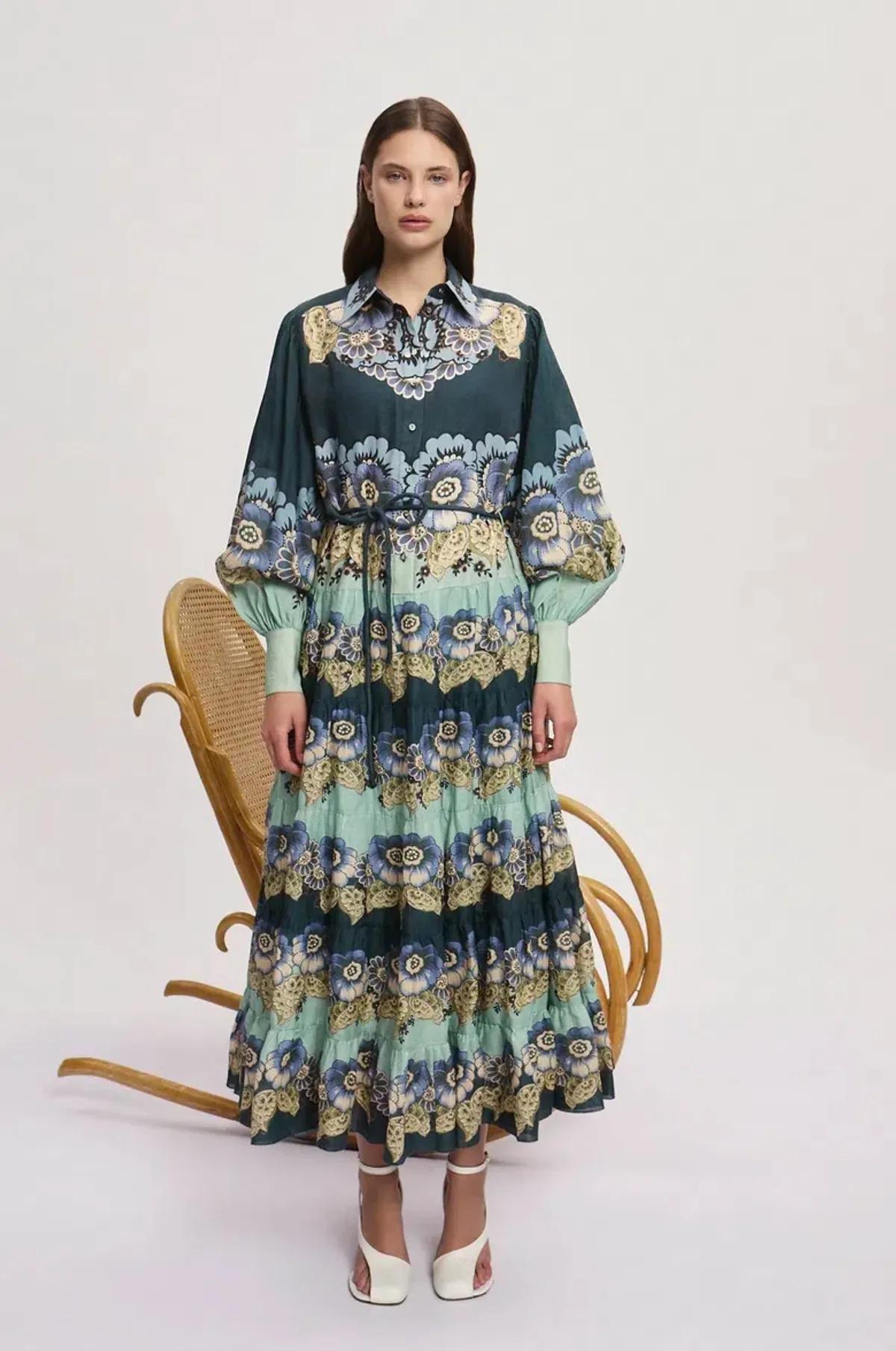 Alemais Madalena Shirtdress Size AU 14 for rent on The Volte - main image