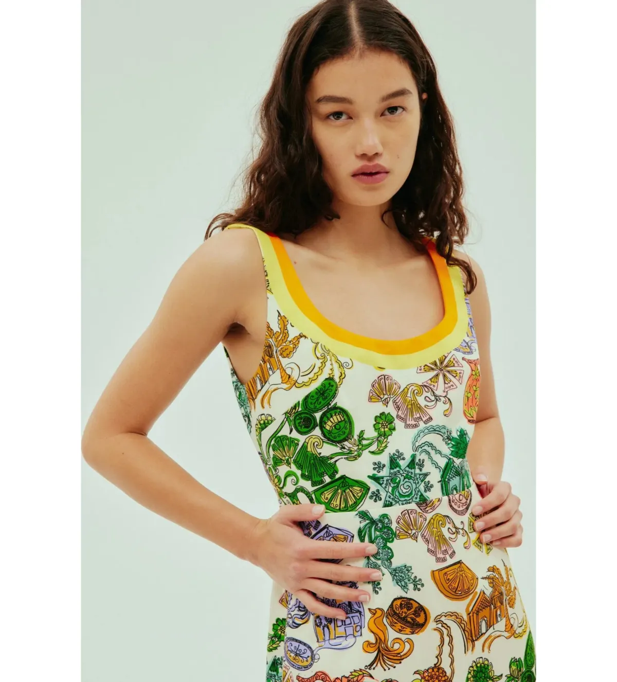 Alemais Fiesta Mini Dress Multi Print Size AU 16 - Image 5